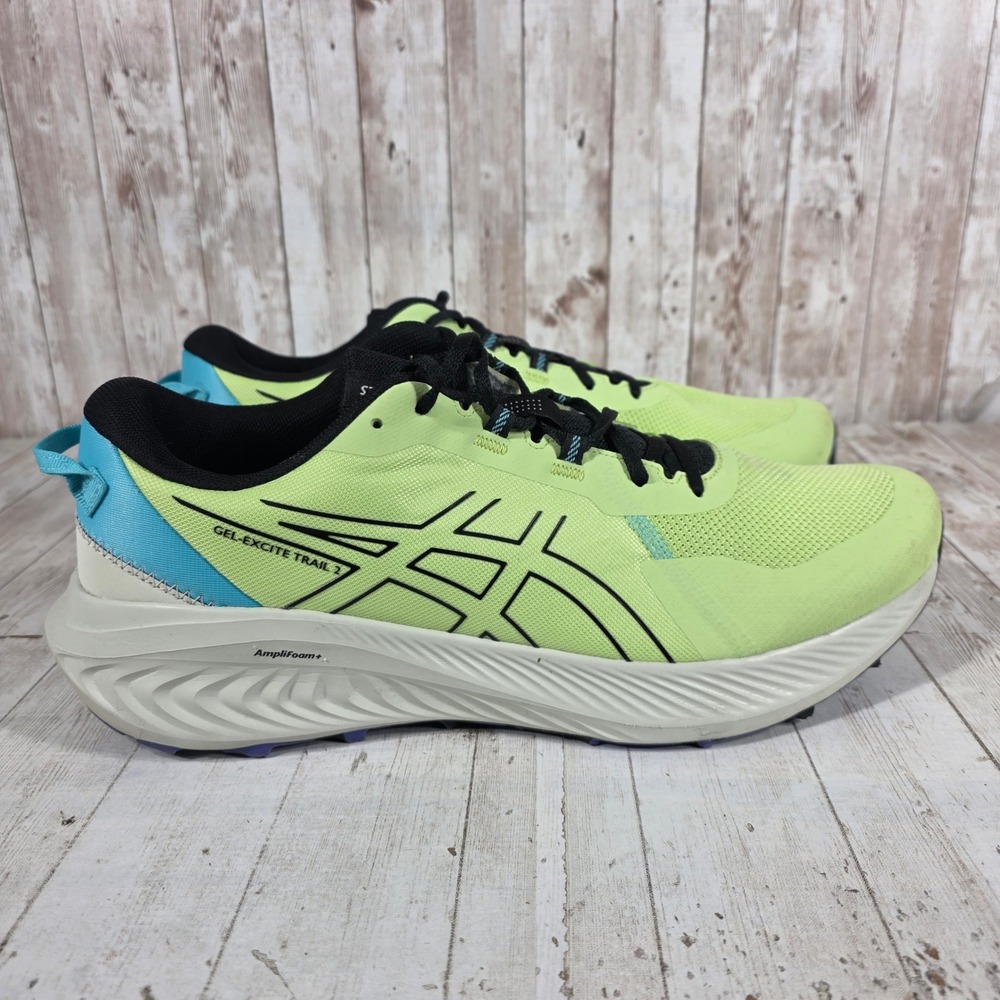 ASICS Gel-Excite Trail 2 Mens Running Shoes Lime Green Black 1011B594 Size 14
